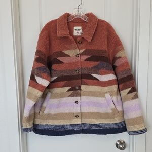 Idyllwind Multicolor Striped Teddy Jacket